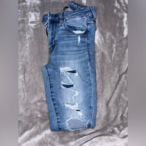 AMERICAN EAGLE DISTRESSED HI RISE JEGGING